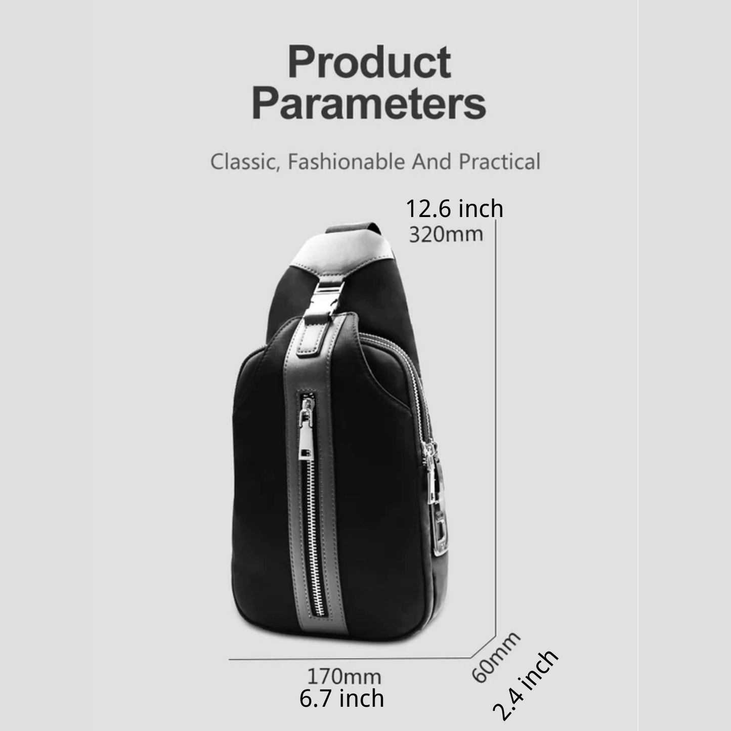 S8 Shoulder Bag with Fingerprint Lock